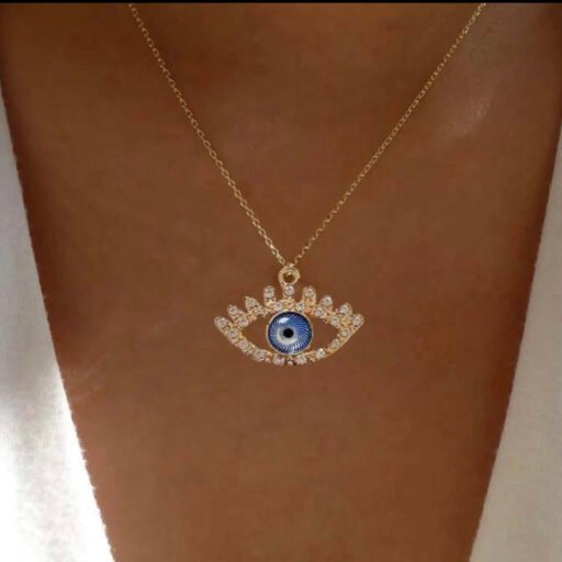 Studded Evil Eye Necklace