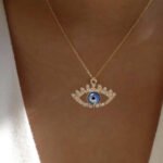 Studded Evil Eye Necklace