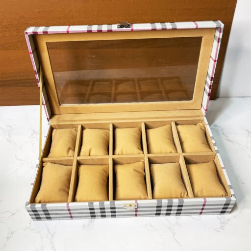 10 Slot Watchbox With Glass Top
