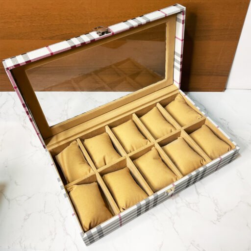10 Slot Watchbox With Glass Top
