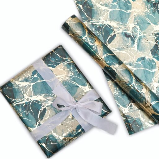 Green Marble Gift Wrapping Paper