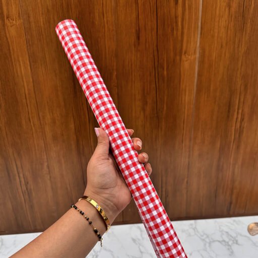 Dual Side Red Check Gift Wrapping Paper